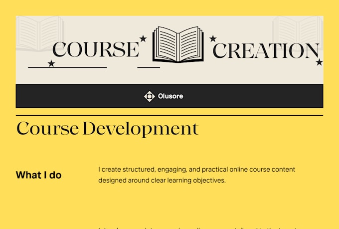 create online course content, workbook, coursework, ppt, ecourse, video course